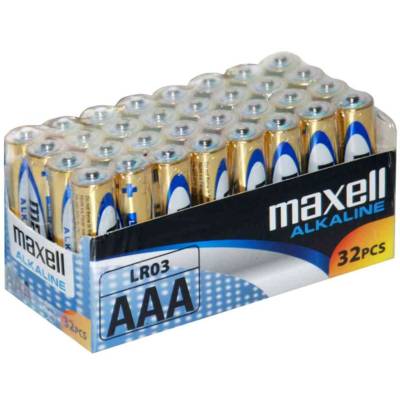 Pack de 32 Piles alcaline LR03 Micro AAA 1,5V - MAXELL