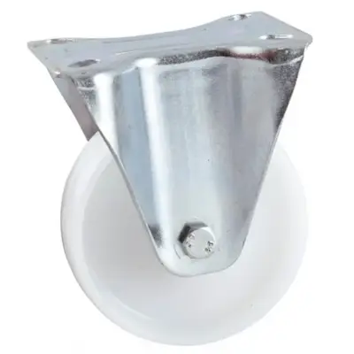 Roulette fixe platine sans frein D.50 galet nylon blanc charge 50kg - GUITEL HERVIEU - 606011