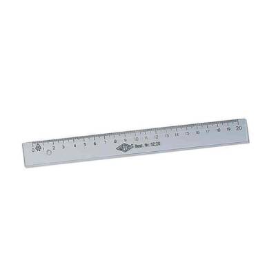Règle plate plastique Transparente 20 cm - WEDO
