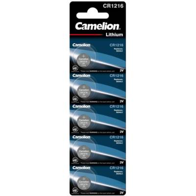 Pack de 5 piles Camelion Lithium CR1216 3V