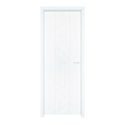Bloc-porte isolant CHEVRON 1/3 gravé à peindre Hui.74 mm - 204 x 83 cm - Gedimat - ATELIER