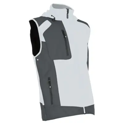 Gilet sans manche de travail FABIO T.3XL - NINE-WORTHS - 1064-3XL-BLANC/GRIS - NINE WORTH
