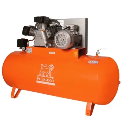 Compresseur à piston 4 KW -270 Litres -35,8 m3/h - 400V triphasé - vitesse lente - PEUGEOT PROFESSIONNELS - PCAP270WT35
