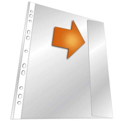 Lot de 5 Pochettes perforées A4 PP 13/100eme Transparent Avec Rabats coté - DURABLE