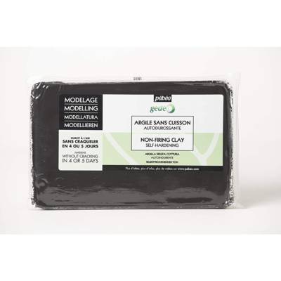 Gédéo Pain Argile sans Cuisson Autodurcissante sans Four - 1,5 kg - Noir - PÉBÉO