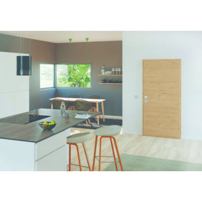 Bloc-porte tubulaire PORTALIT stratifé haute pression chêne Adria H.110 à 116 mm - 204 x 83 cm - Gedimat - WESTAG