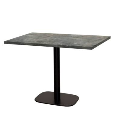 Table pied noir 120x70cm pierre metallisee - intérieur - RestooTab