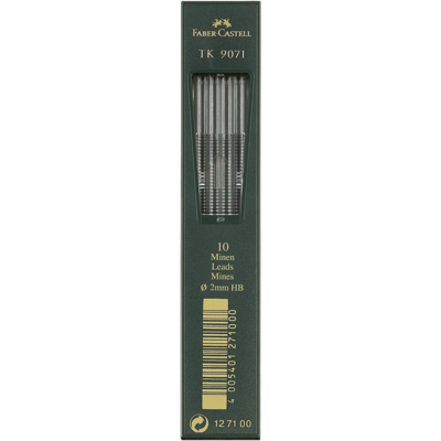 Etui de 10 mines TK 9071 Noir HB 2mm - Faber-Castell