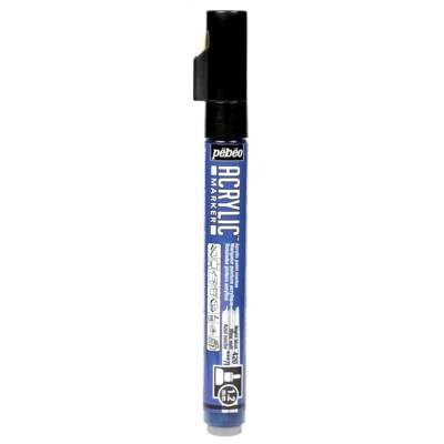 Marqueur ACRYLIC MARKER Pointe ronde 1,2mm BLEU NUIT - PÉBÉO