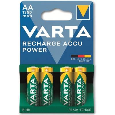 Pack 4 Piles RECHARGE ACCU Power 1350 mAH AA Mignon NiMH - VARTA