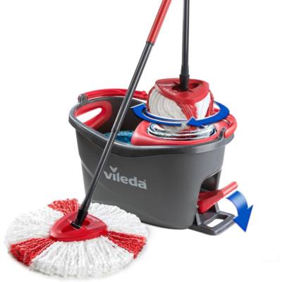 Kit Complet Seau + Balai à Frange Turbo Easy Wring + Clean - VILEDA