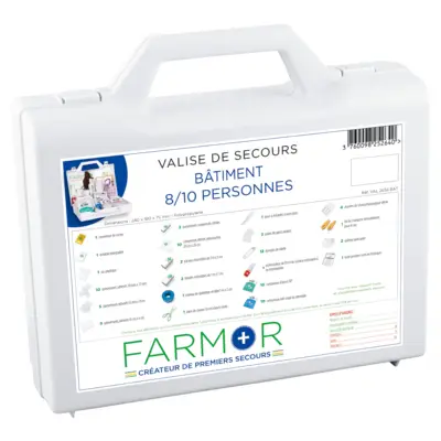 Valise de secours pour 8/10 personnes - FARMOR - VAL 2636 BAT - FARMOR SARL