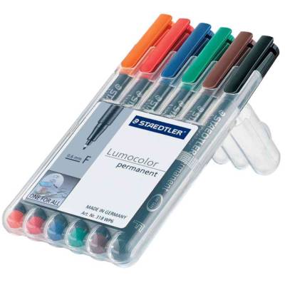 Marqueur permanent Lumocolor 313S, étui de 6 - STAEDTLER