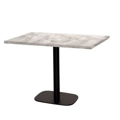 Table pied noir 120x70cm marbre de trevisse - intérieur - RestooTab