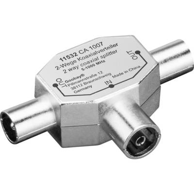 Adaptateur Coaxial Métal 2 x IEC Coax Mâle - Coax Femelle - GOOBAY