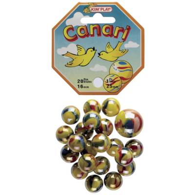 Sachet de 20 Billes 16mm + 1 Calot 25 mm CANARI - KIM'PLAY