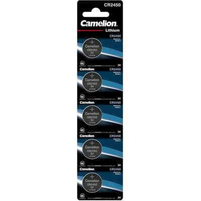 Pack 5 Piles Bouton CR2450 Lithium - CAMELION