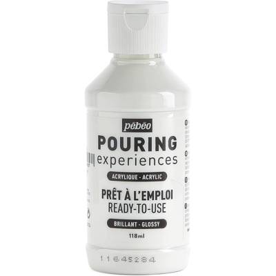 Peinture Acrylique POURING Expérience Prête à l'emploi 118ml BLANC DE TITANE - PÉBÉO