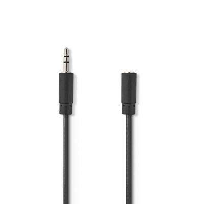 Câble Audio Stéréo 3,5 mm Mâle - 3,5 mm Femelle 3,0 m Noir - NEDIS