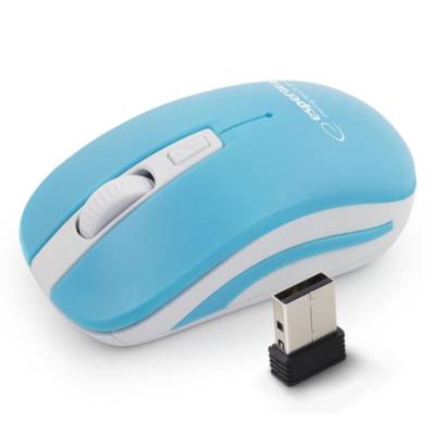 Souris Sans Fil 2.4GHZ Optique 4D USB URANUS Bleu - ESPERANZA