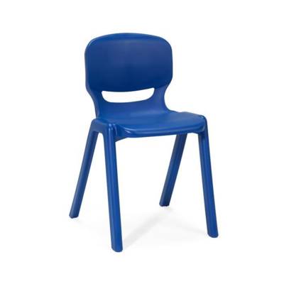 Chaise monobloc 4 pieds Ergos One T6 bleu foncé - hauteur assise 46 cm