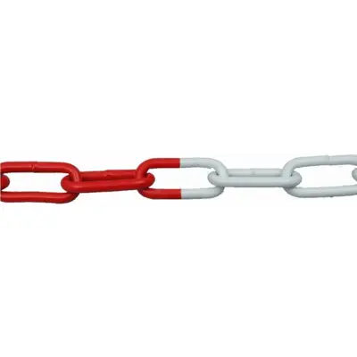Chaîne de signalisation VISO - Acier rouge et blanc - Ø6 mm - Longueur 15m - DIN233RB/CT
