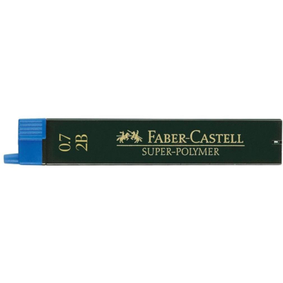 Boîte de 12 mines 0,7 mm Super Polymère 9067 S 0,7 mm 2B - Faber-Castell
