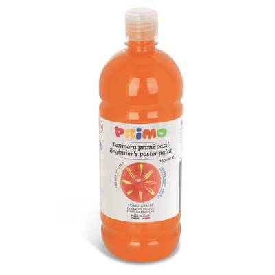 Gouache Ready-Mix Premier Pas 1000 ml Flacon avec Bouchon Flux Control orange 250 - PRIMO