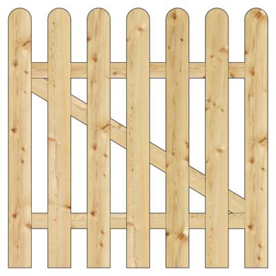 Portillon bois pour clôture plate - L.1 x h.1 m - Gedimat - SOLID BVBA