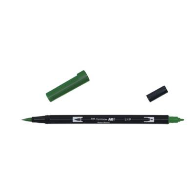 Feutre Dessin Double Pointe ABT Dual Brush Pen 249 vert chasseur - TOMBOW