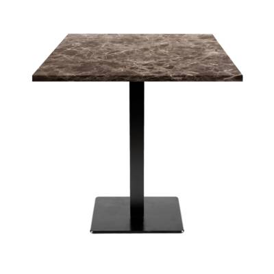 Table pied noir 70x70cm indra - intérieur - RestooTab