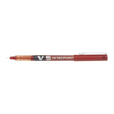 Stylo roller Hi-Tecpoint V5 Encre liquide Pointe Fine Rouge - PILOT