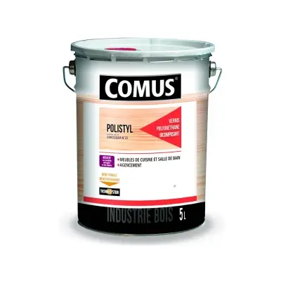 Vernis finition bi couche polyuréthane mat 10 Polystyl 2065 COMUS - 25 L - 7780 - COMUS SAS