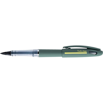 Feutre Plume Tradio Sport Chic Kaki Jaune Encre Noire - Pentel