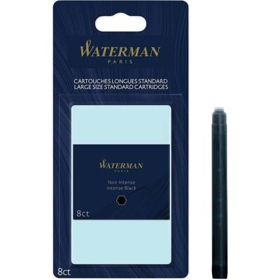 Etui de 8 Cartouches d'encre longues Standard Noir - WATERMAN
