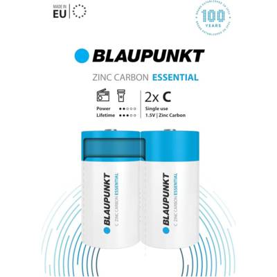 Piles C Zinc Essential R14 Lot de 2 - BLAUPUNKT