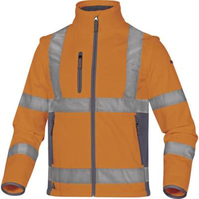 Veste Softshell MOONLIGHT 2 avec bandes rétro-réfléchissantes orange fluo/gris - Gedimat - DELTA PLUS