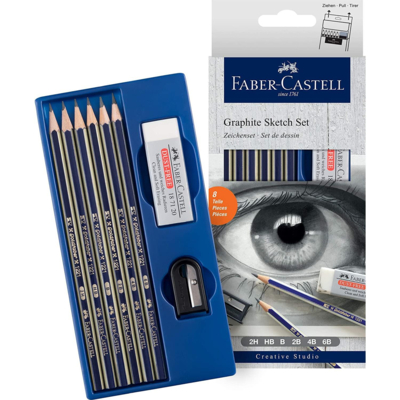 Set de dessin Goldfaber graphite 8 pièces - Faber-Castell