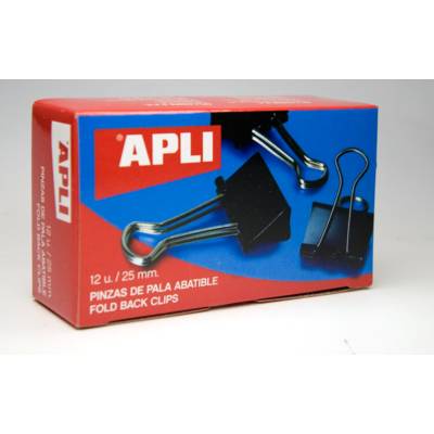 Boîte de 12 pinces à clip 25mm Noir - APLI-AGIPA