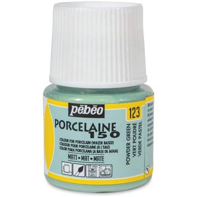 Flacon 45 ml Peinture P150 porcelaine Coloris Mat VERT POUDRE - PÉBÉO