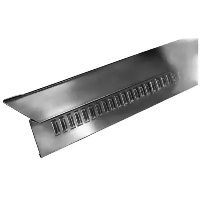 Bande d'égoût ventilé - kit de 10 bandes - zinc naturel - dév. 166 mm - ép.0.65 mm - lg 2m - 209857000 - VM BUILDING SOLUTIONS