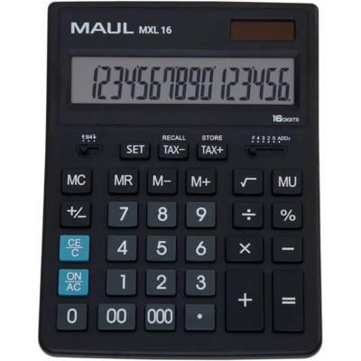 Calculatrice de bureau MXL 16, 16 chiffres, noir - MAUL