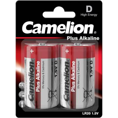 Pack 2 piles Plus Alcaline LR20 D 21000mA - CAMELION
