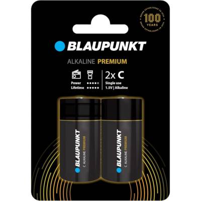 Piles C alcalines PREMIUM, paquet de 2 - BLAUPUNKT
