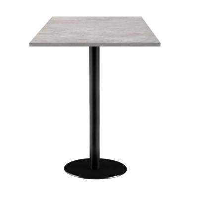 Mange-debout pied noir 60x60cm beton naturel - intérieur - RestooTab