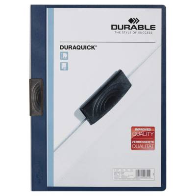 Chemise à clip DURAQUICK, format A4, bleu foncé - DURABLE