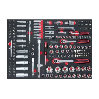 Module de douilles et accessoires 1/4'',3/8', 1/2'' KSTOOLS - 175 pièces - 711.1011