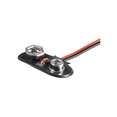 Support 1x 9V Block Battery Noir à Câble Perdu - GOOBAY