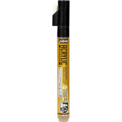 Marqueur Acrylique Pointe biseautée 4mm Or précieux - PÉBÉO