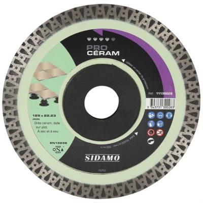 Disque diamant PRO CÉRAM diam.125 Grès céramique / dalle - Gedimat - SIDAMO